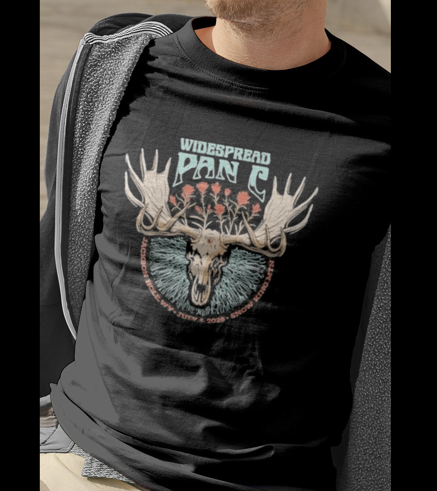 Widespread Panic Jackson Hole WY Tour July 5 2026 Snow King MTN Moose Antlers T-Shirt