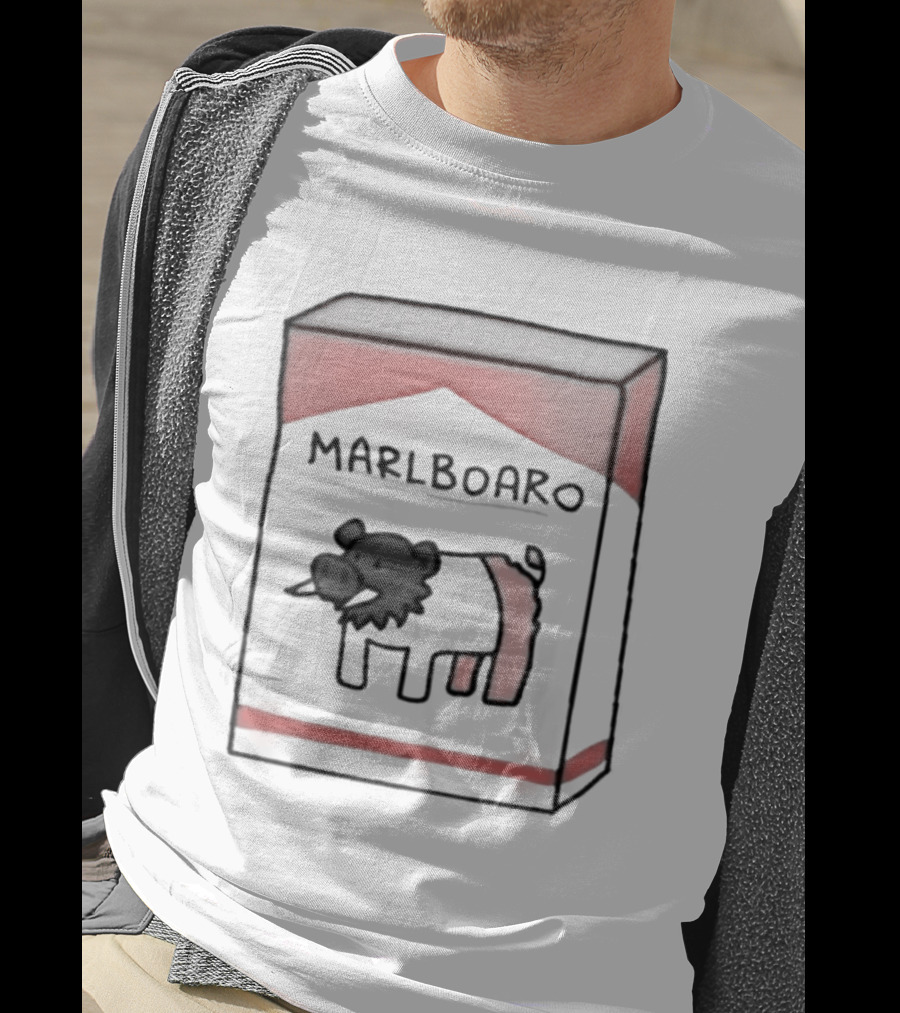 Marlboaro Boar Pig Pack Cigarette Cartoon T-Shirt