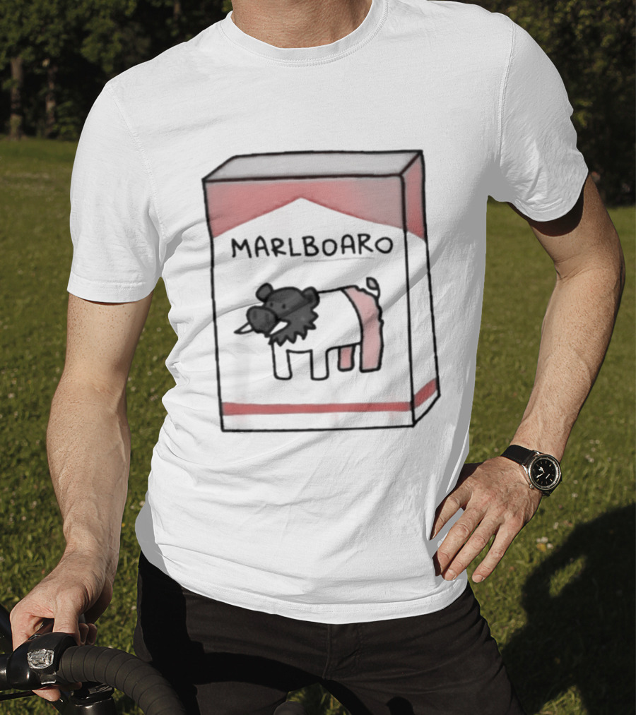 Marlboaro Boar Pig Pack Cigarette Cartoon T-Shirt