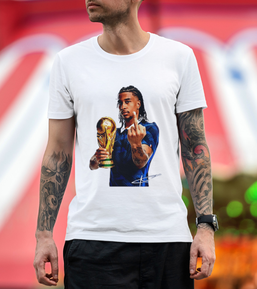 Michael Olise France National Team Middle Finger Trophy Celebration T-Shirt