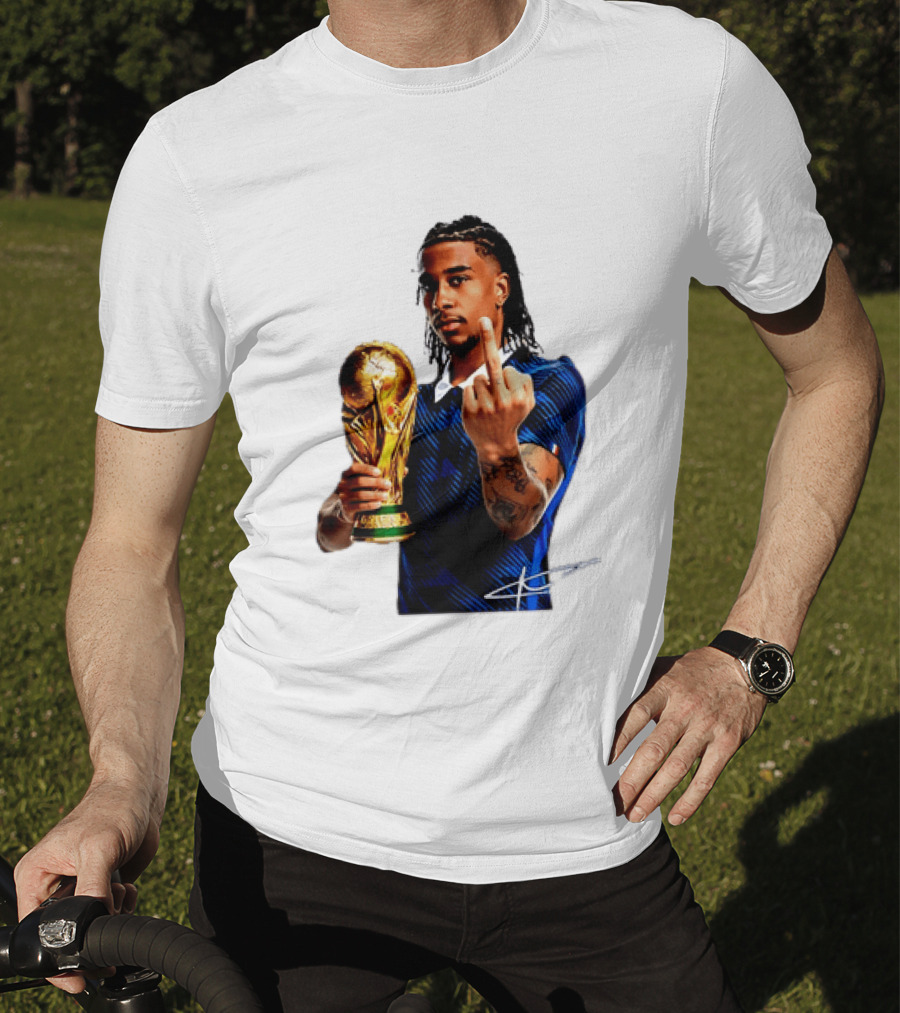 Michael Olise France National Team Middle Finger Trophy Celebration T-Shirt