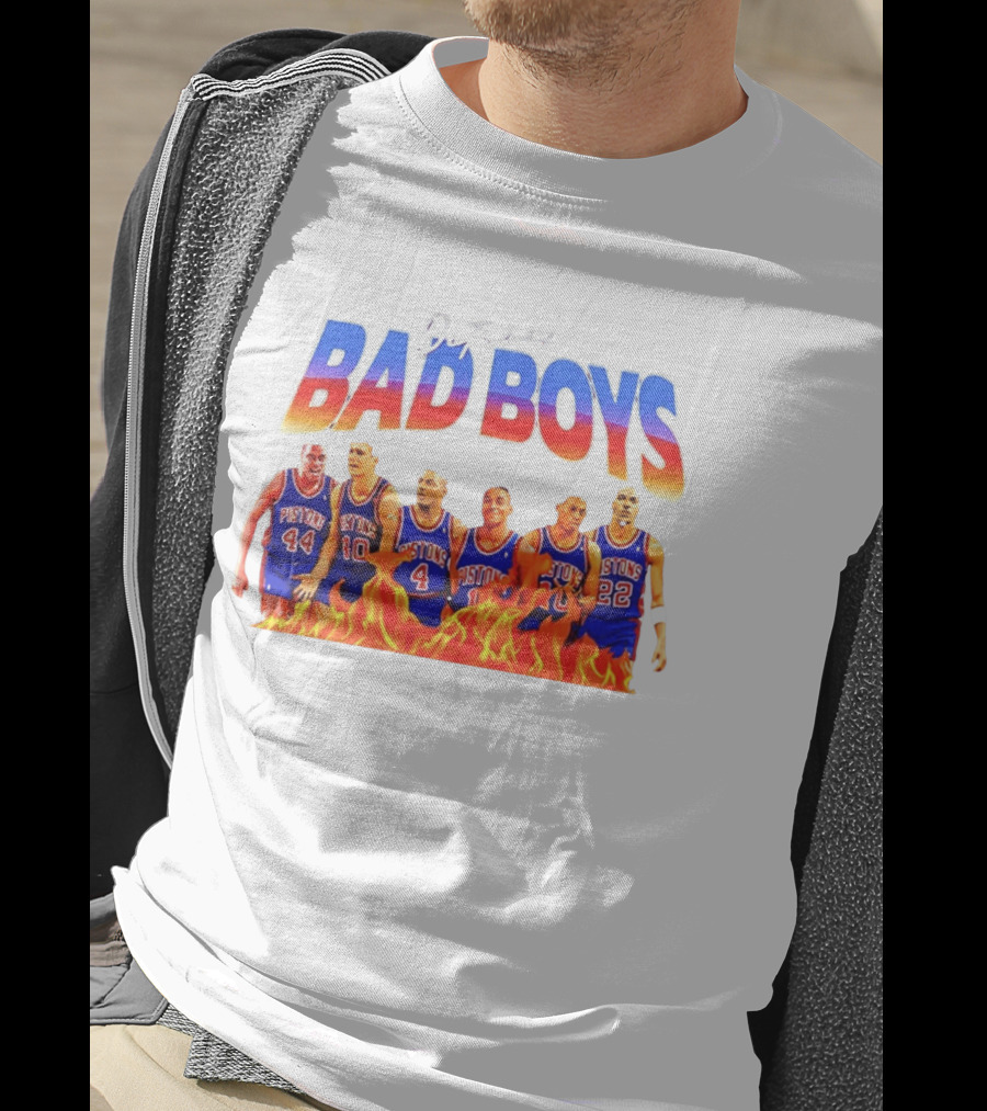 Detroit Bad Boys Rick Mahorn Bill Laimbeer Joe Dumars Isiah Thomas Dennis Rodman John Salley T-Shirt