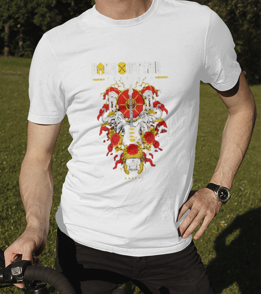 Rock Imperium Festival 2026 Skull Roses Elephants Guitar T-Shirt