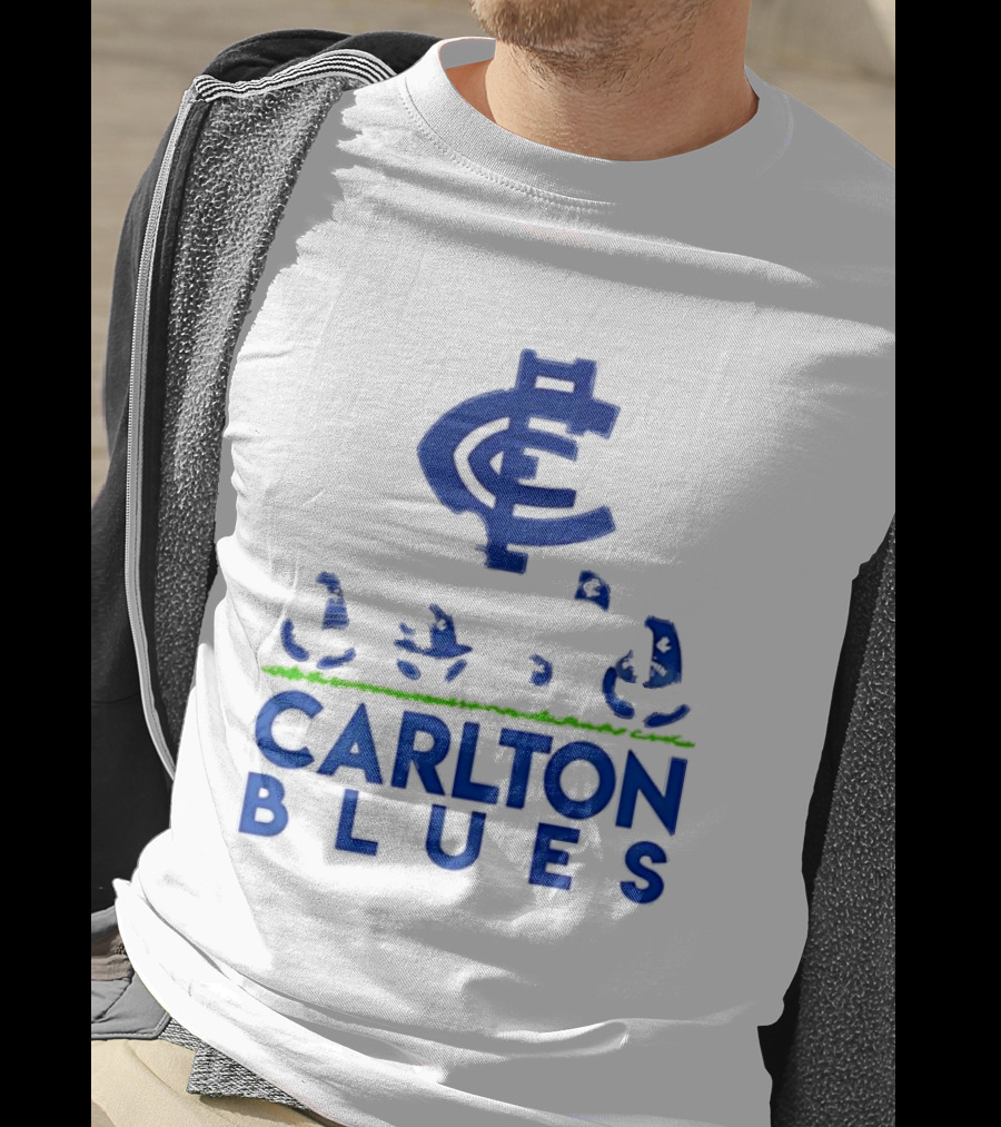 Snoopy Peanuts Characters Carlton Blues AFL Collaboration T-Shirt