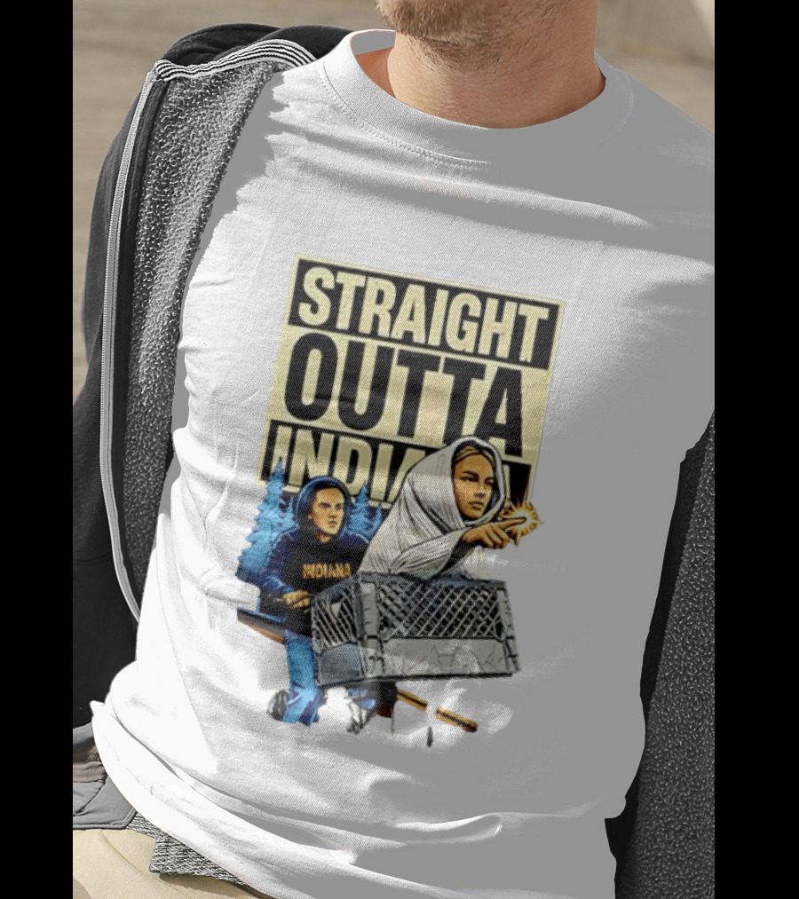 WNBA Meme Sophie Cunningham Caitlin Clark Straight Outta Indiana T-Shirt