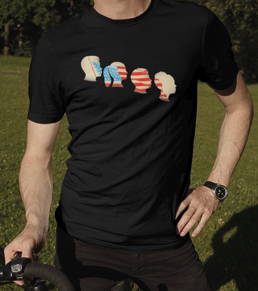 American Flag New York Public Library Joan Wong Marshall Project T-Shirt