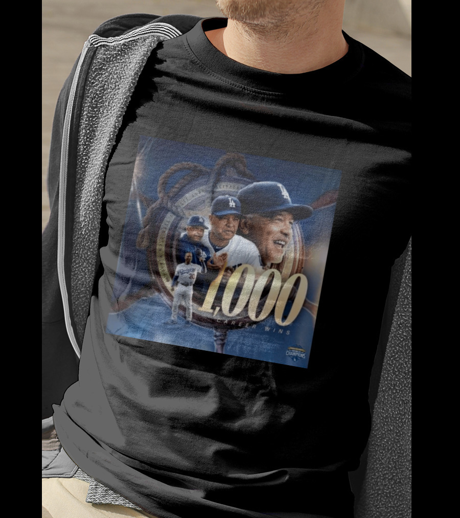 Los Angeles Dodgers Manager Doc Achieves 1000 Career Wins Milestone In Major League History T-Shirt