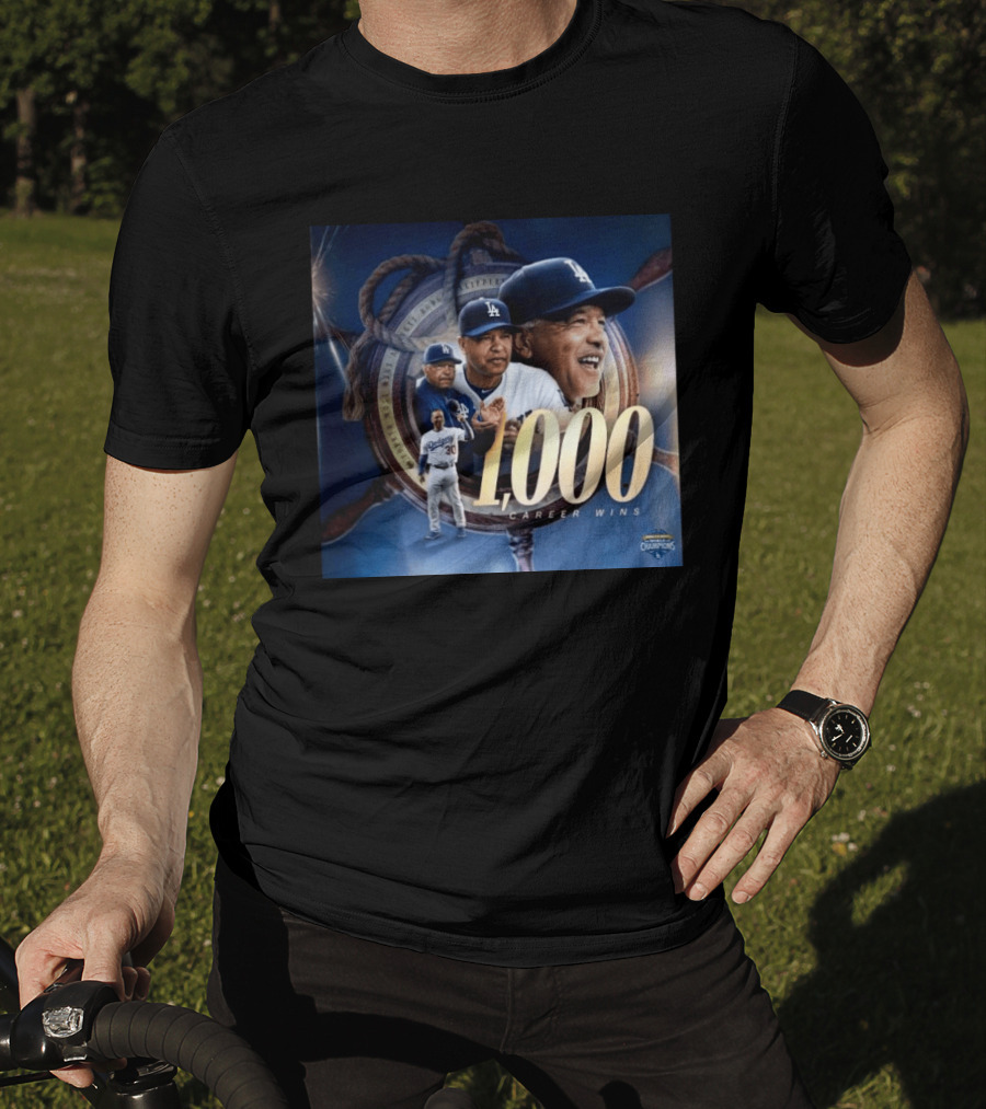 Los Angeles Dodgers Manager Doc Achieves 1000 Career Wins Milestone In Major League History T-Shirt