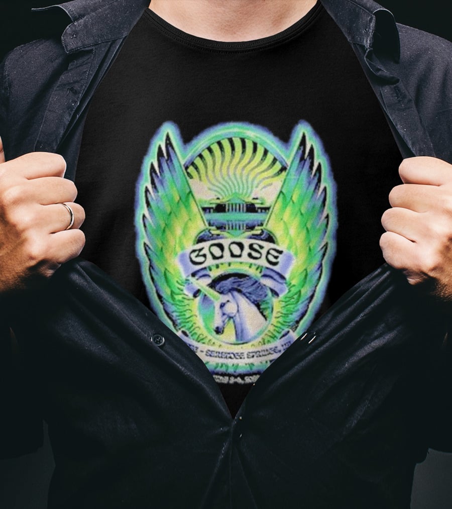 Goose The Band Saratoga Springs July 3 4 2026 Winged Horse New York Concert Tour T-Shirt