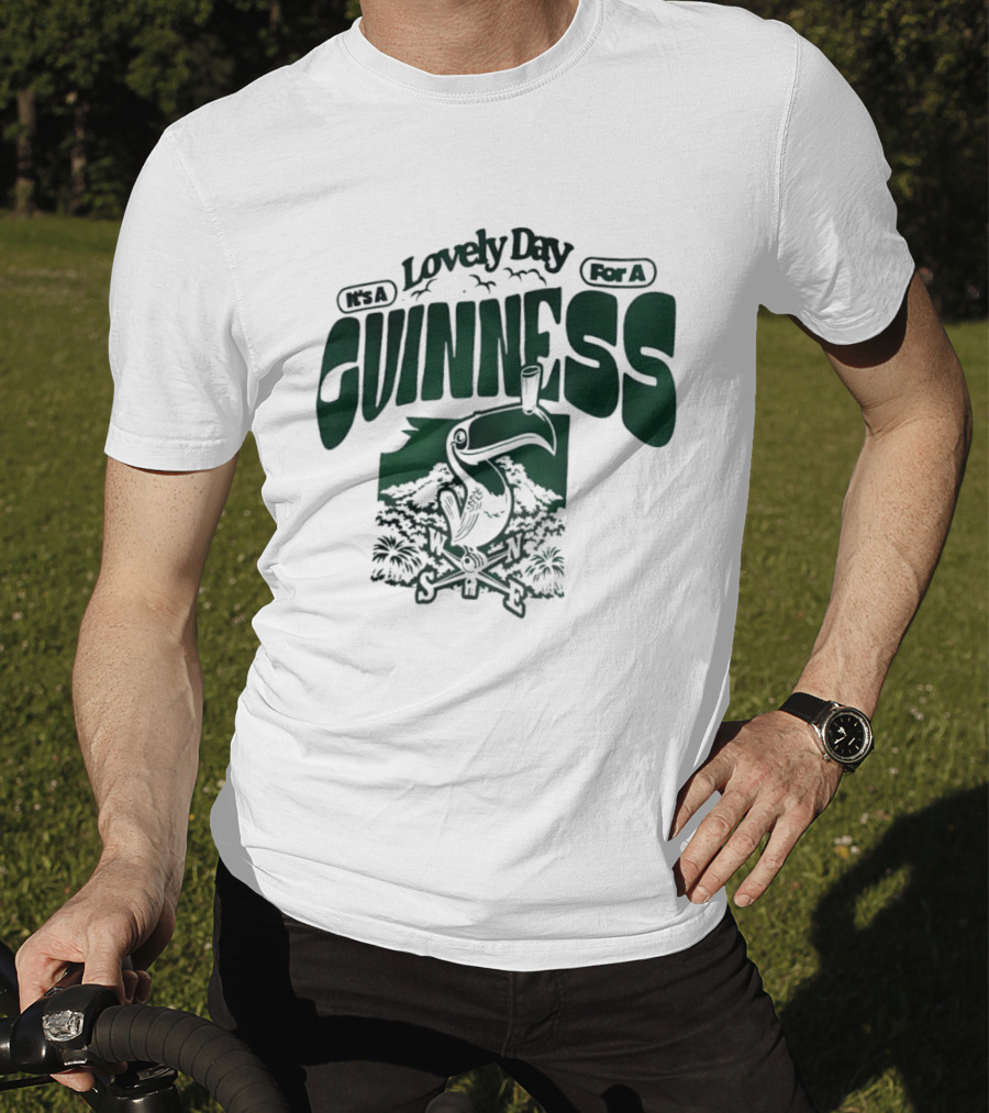 Lovely Day For A Guinness Toucan With Compass Scenery T-Shirt