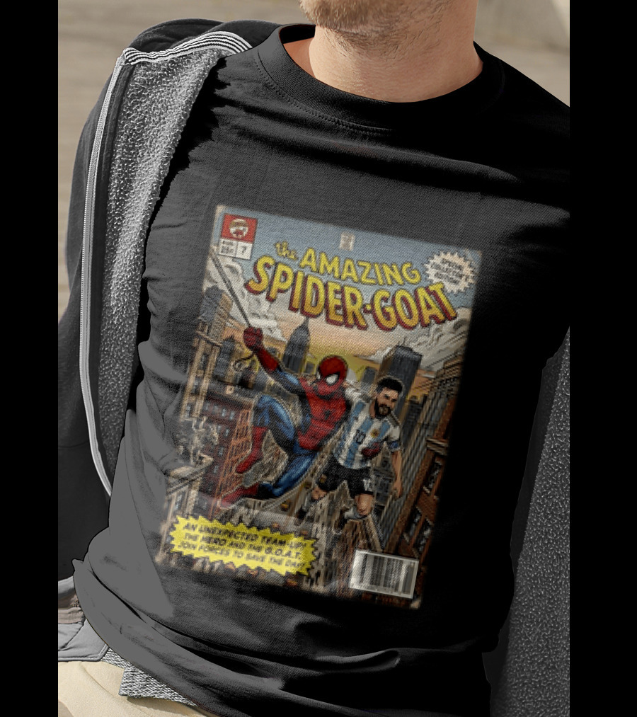 The Amazing Spider GOAT Lionel Messi Argentina National Team Spider Man Comic Edition T-Shirt