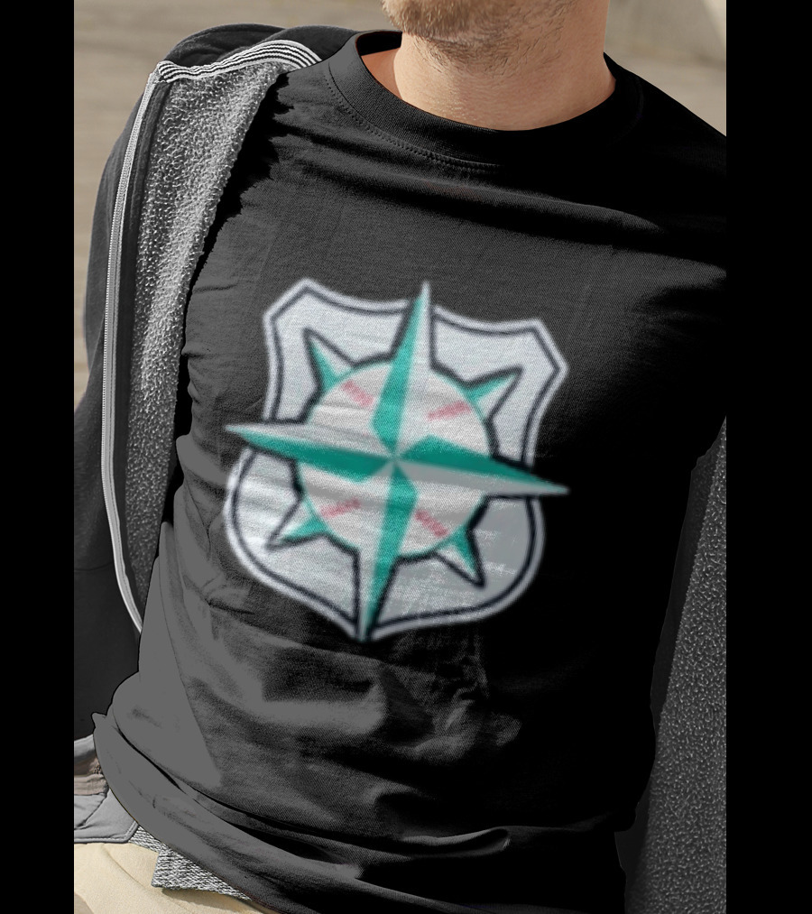 2026 Mariners Law Enforcement Appreciation Day Compass Shield T-Shirt