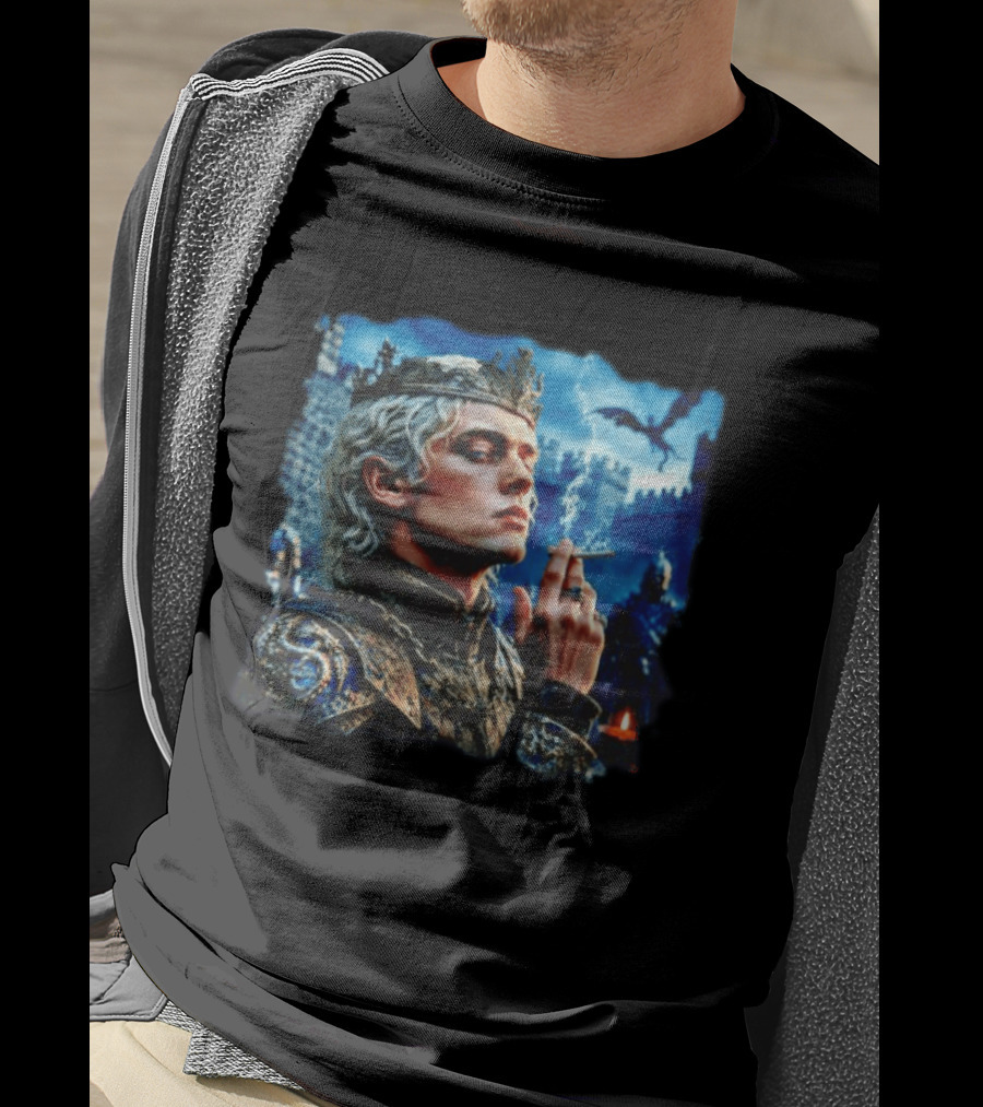 Aemond Targaryen House Of The Dragon Smoking Cigarette Castle Dragon King T-Shirt