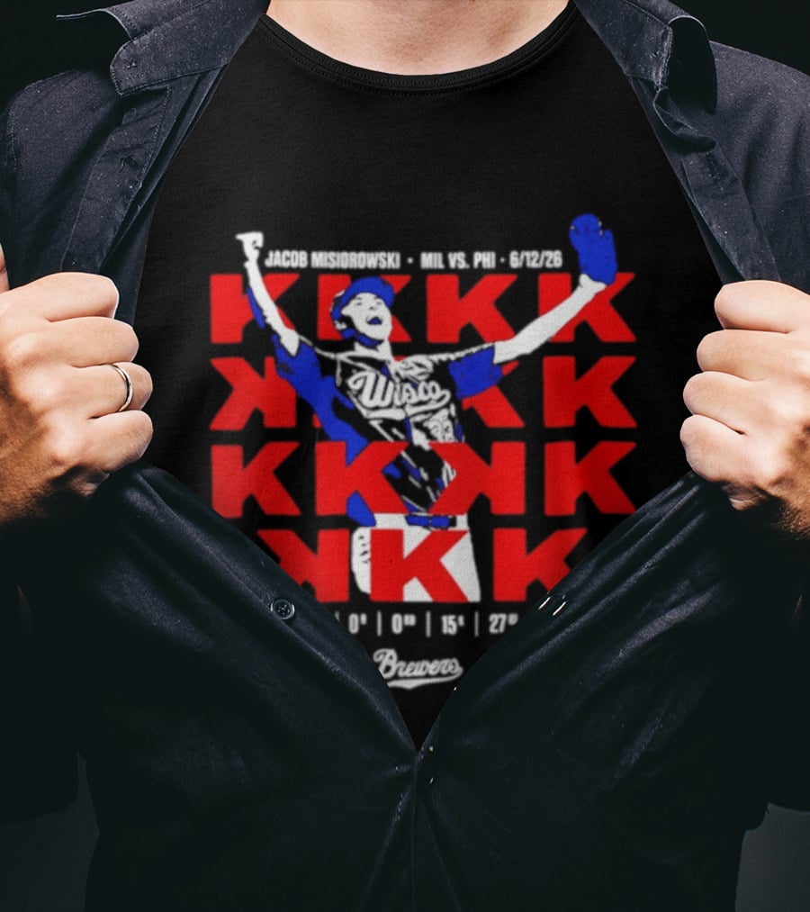 Jacob Misiorowski Mil Vs Phi 2026 Strikeout Highlights K 9 1 0 10 13 27 45 T-Shirt