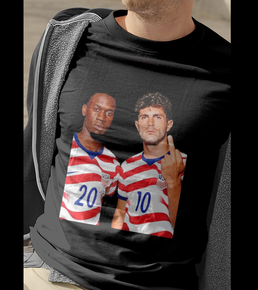 Christian Pulisic Folarin Balogun USMNT Soccer Iconic Gesture T-Shirt