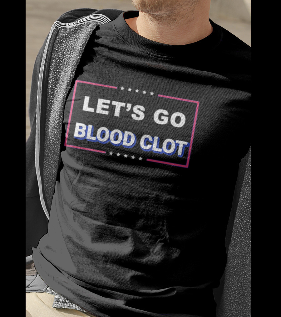 LET'S GO BLOOD CLOT Stars Frame T-Shirt