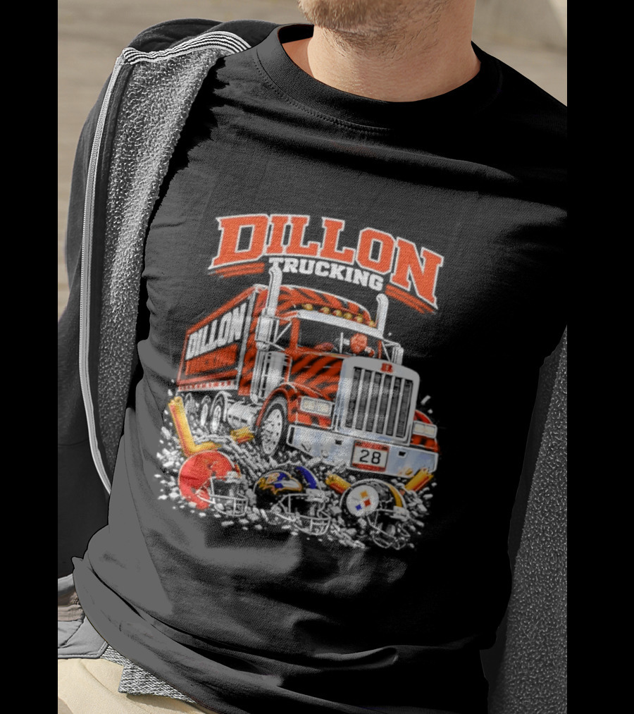 Corey Dillon Cincinnati Bengals Dillon Trucking Football Truck T-Shirt