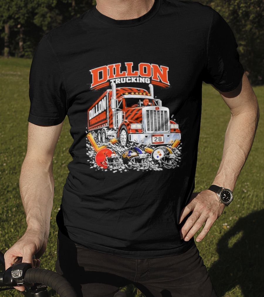 Corey Dillon Cincinnati Bengals Dillon Trucking Football Truck T-Shirt