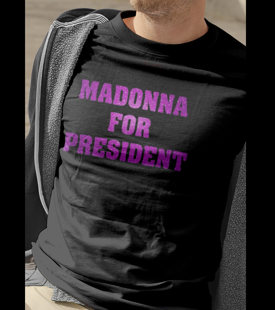 Madonna For President Glitter Purple T-Shirt