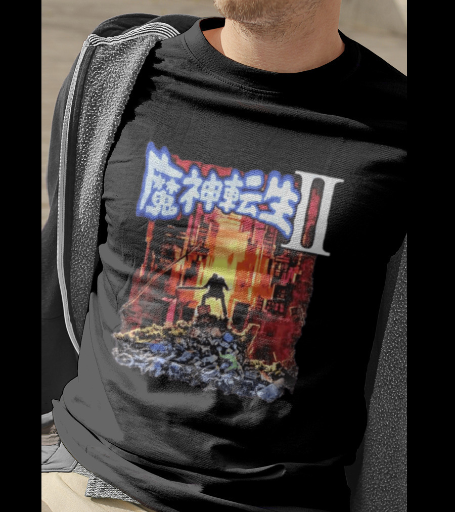 Majintensei II Ronin Warrior In Post Apocalyptic Cityscape T-Shirt