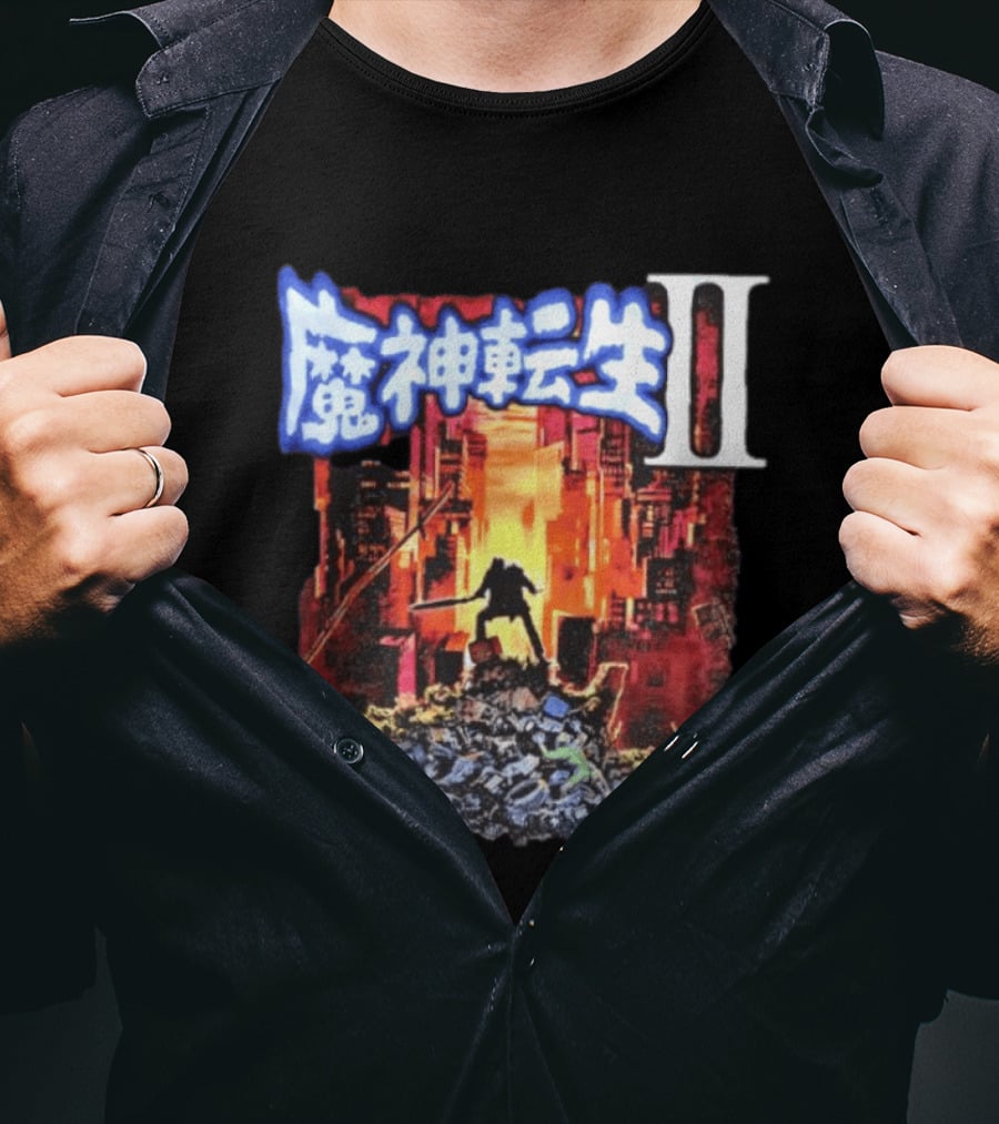 Majintensei II Ronin Warrior In Post Apocalyptic Cityscape T-Shirt