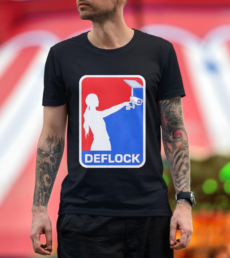 Deflock Woman Pointing At Security Camera T-Shirt