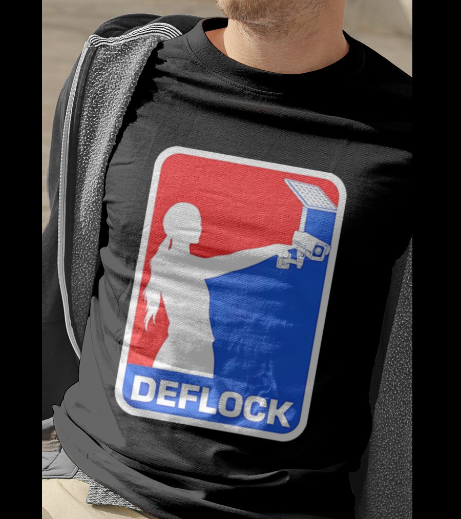 Deflock Woman Pointing At Security Camera T-Shirt