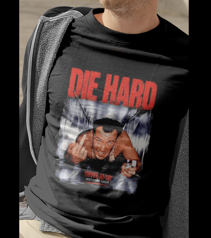 Die Hard 1988 Bruce Willis Yippee Ki Yay Motherfucker Iconic Action Movie Scene T-Shirt