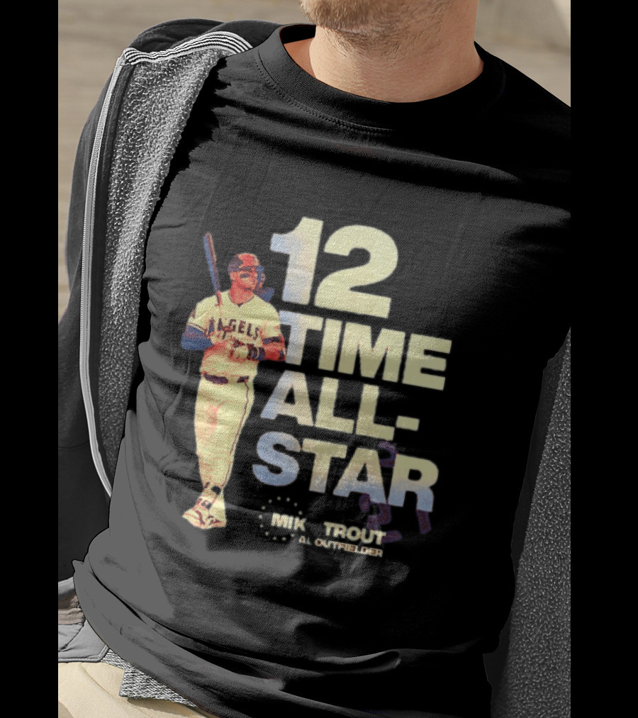 Mike Trout 12 Time All Star Los Angeles Angels MLB Baseball T-Shirt
