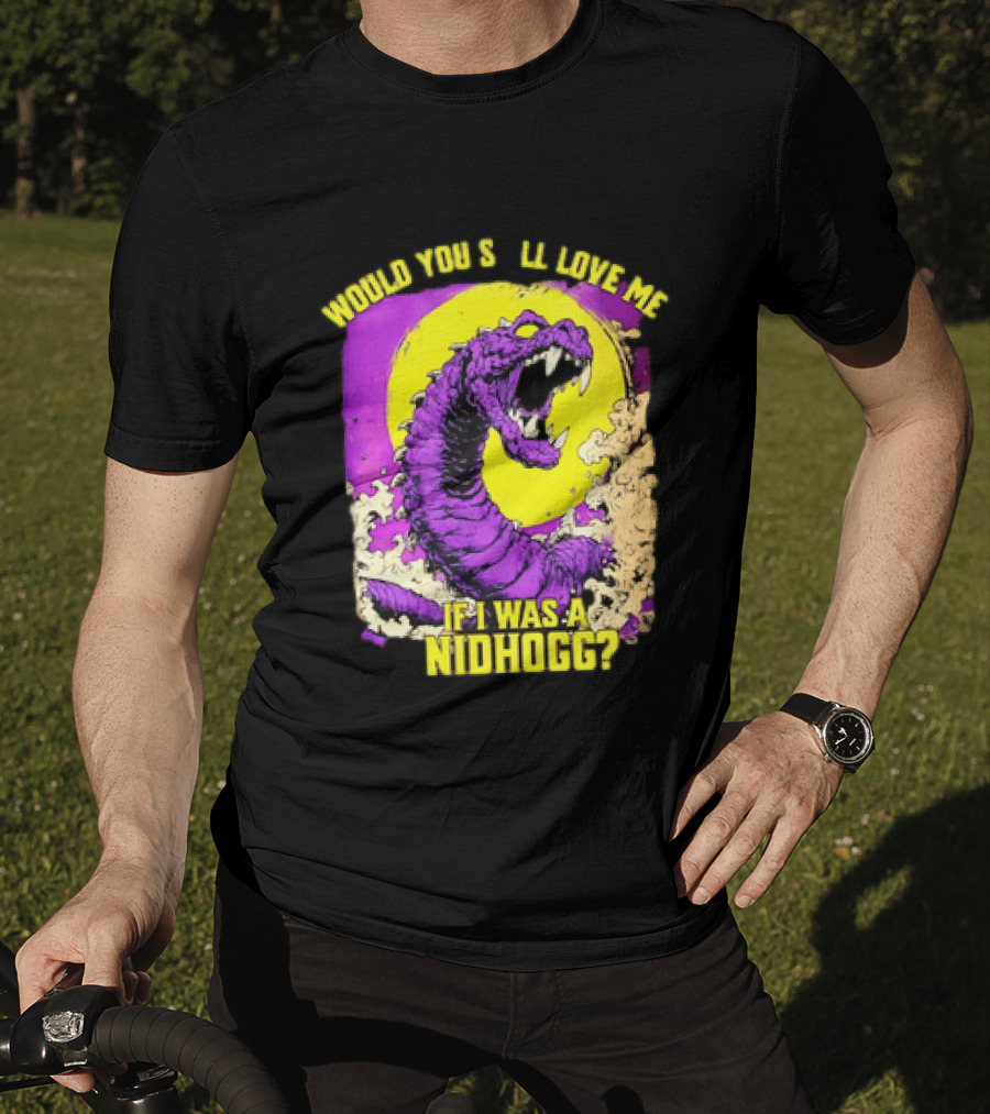 Would You Still Love Me If I Was A Nidhogg Purple Monster Retro Aesthetic T-Shirt
