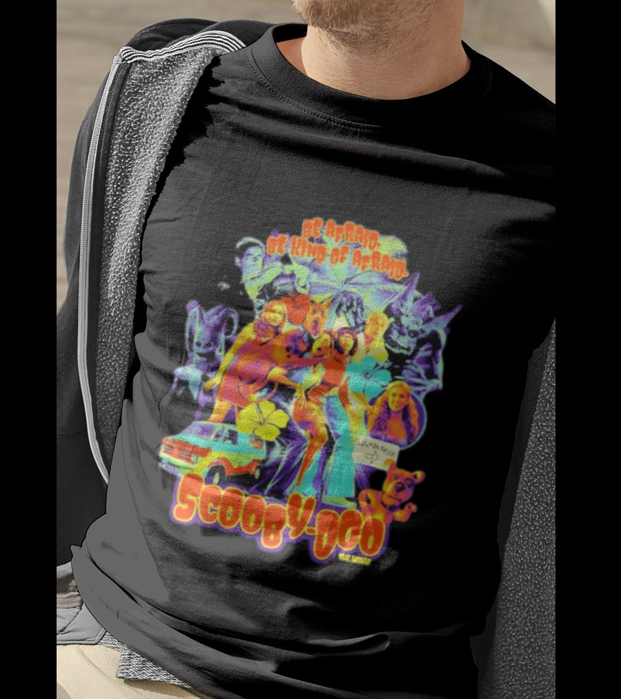 Scooby Doo Mystery Inc Be Afraid Be Kind Of Afraid Hamburger Van T-Shirt