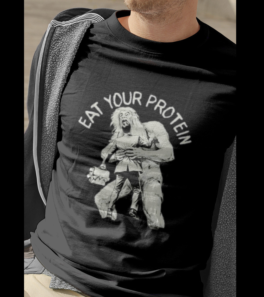 Eat Your Protein Bigfoot Hugging Businessman T-Shirt