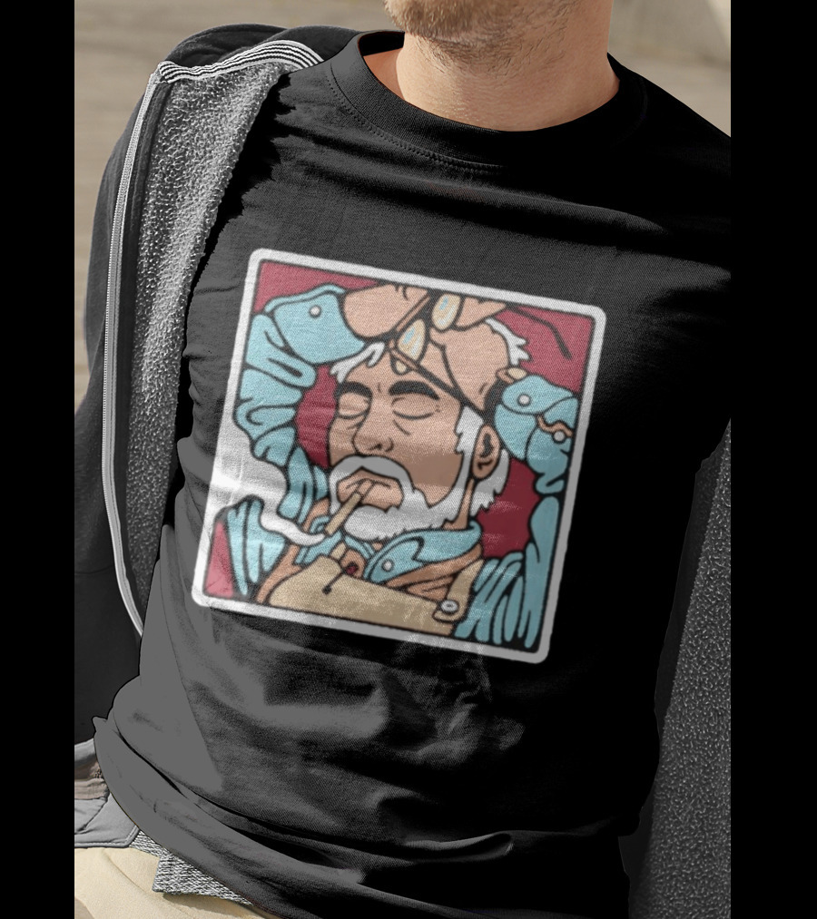 Hayao Miyazaki Smoking Studio Ghibli Filmmaker Animation Mens Casual T-Shirt