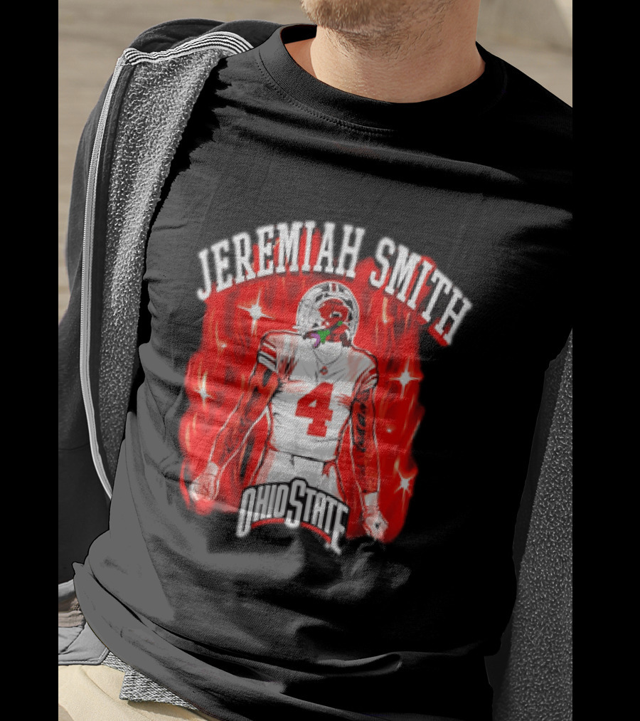Jeremiah Smith Ohio State Buckeyes Number 4 Football Player T-Shirt
