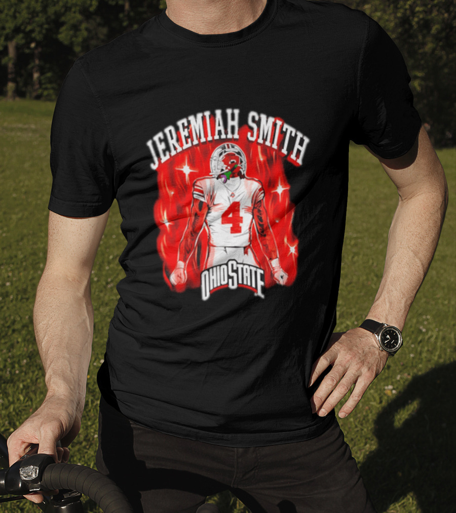 Jeremiah Smith Ohio State Buckeyes Number 4 Football Player T-Shirt