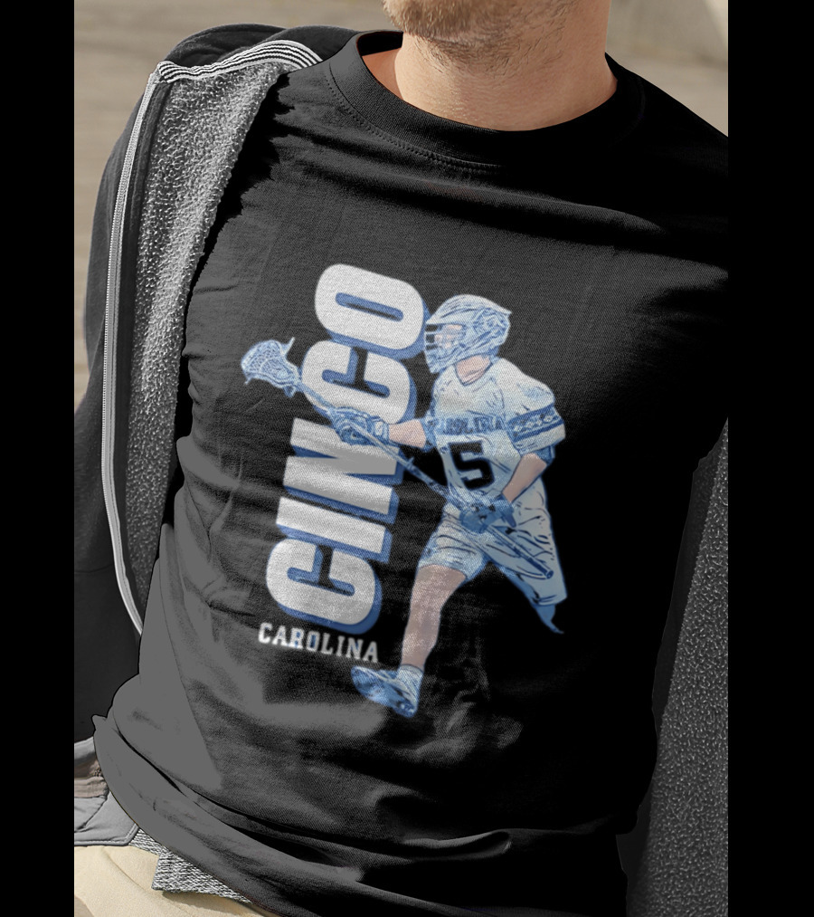 Cinco Carolina Peter Thomann Lacrosse Player Number 5 T-Shirt