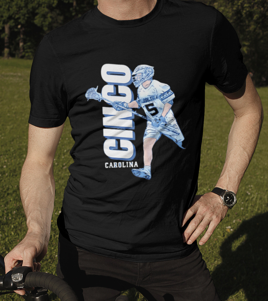 Cinco Carolina Peter Thomann Lacrosse Player Number 5 T-Shirt