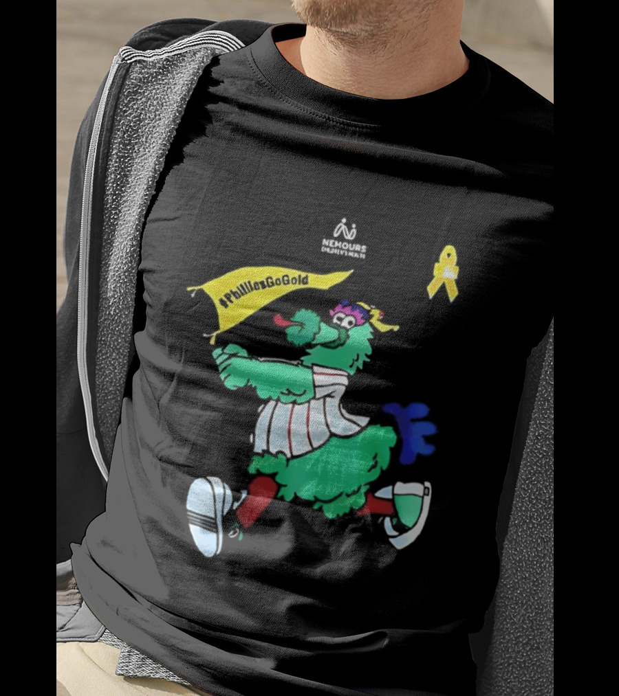 Philadelphia Phillies Go Gold Nemours Children's Health Phanatic Ribbon T-Shirt