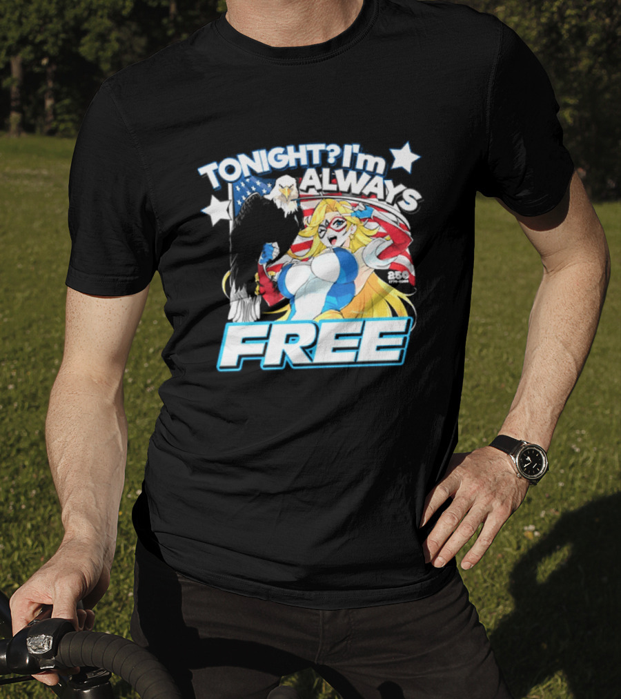 TONIGHT I'm Always Free America's 250th Anniversary 1776 2026 USA Flag Heroine T-Shirt