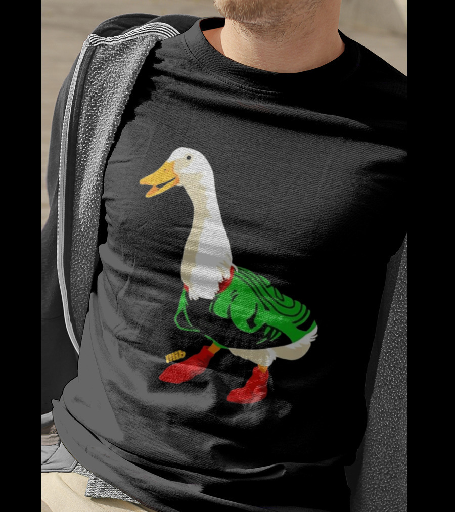 Y Si Si Duck Funny Quirky Cartoon Character In Bright Outfit T-Shirt