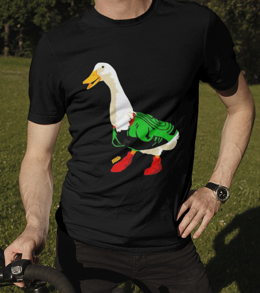 Y Si Si Duck Funny Quirky Cartoon Character In Bright Outfit T-Shirt
