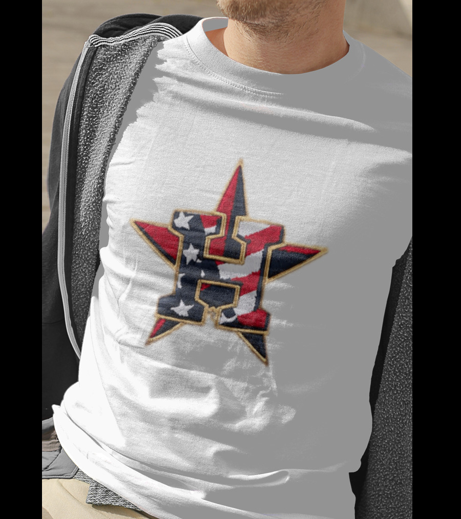 Astros Patriotic American Flag 2026 4th Of July Star H T-Shirt