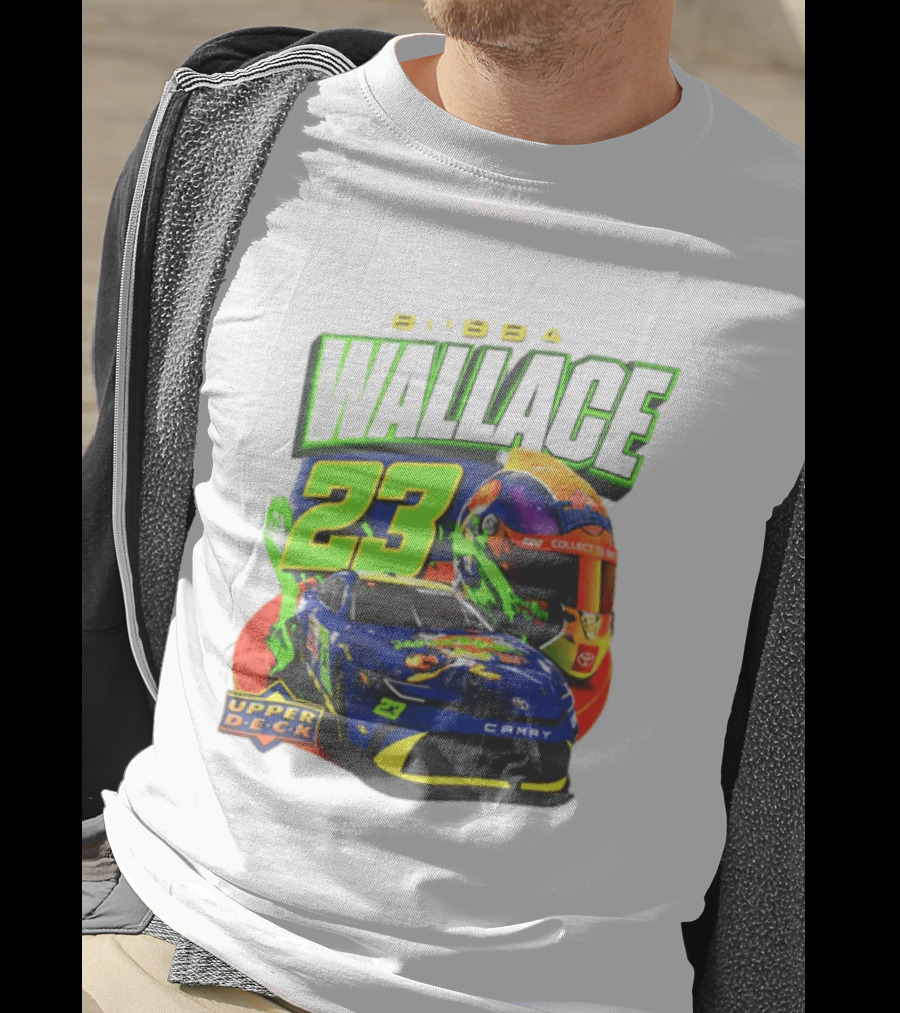 Bubba Wallace 23XI Racing Upper Deck Collectibles NASCAR Camry Helmet T-Shirt