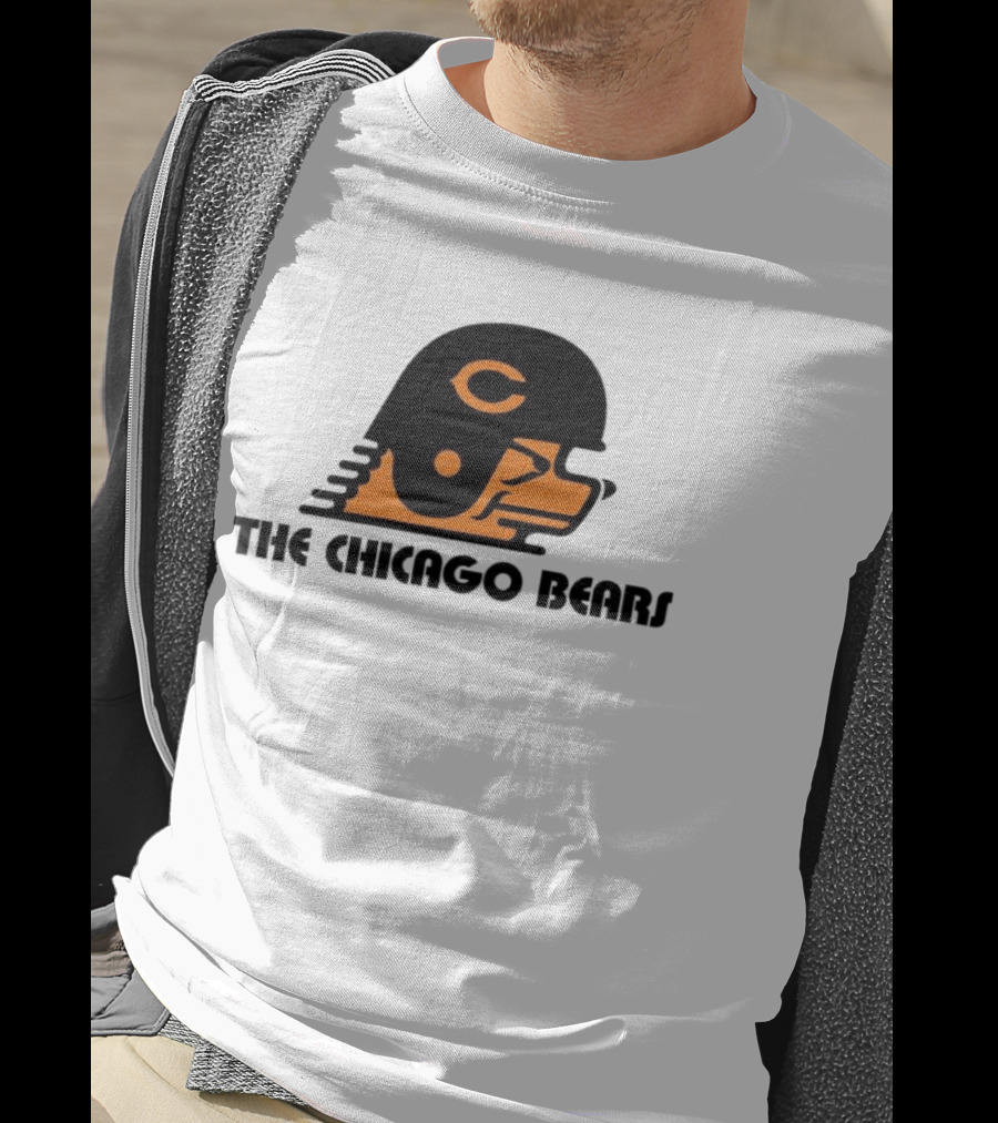 The Chicago Bears Helmet Logo And Balaclava T-Shirt