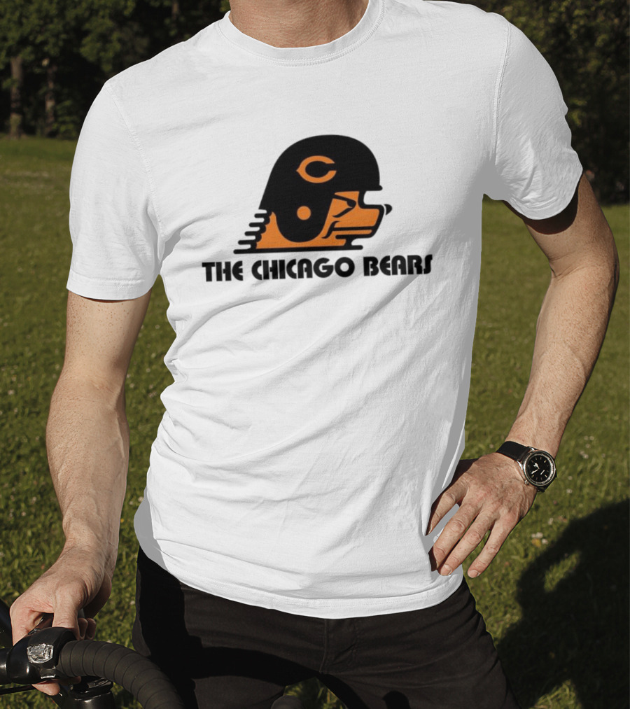The Chicago Bears Helmet Logo And Balaclava T-Shirt