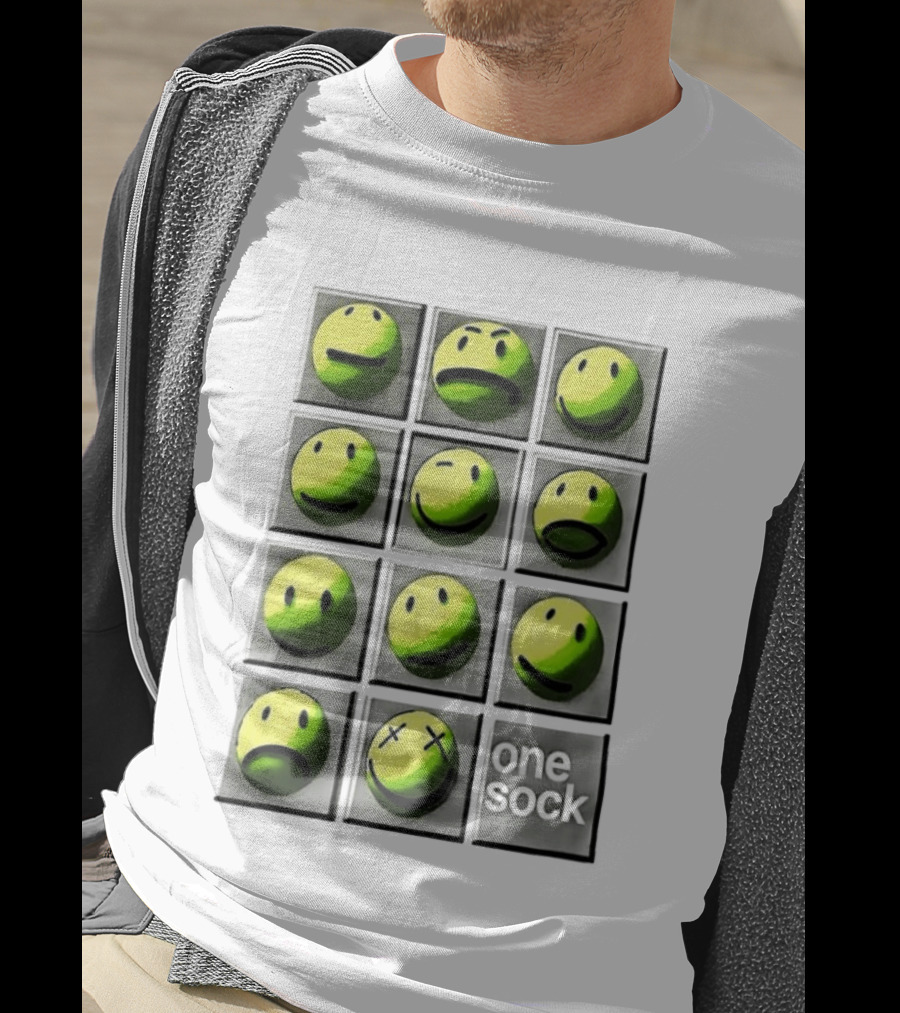 Emotions Smile Face Expressions One Sock T-Shirt