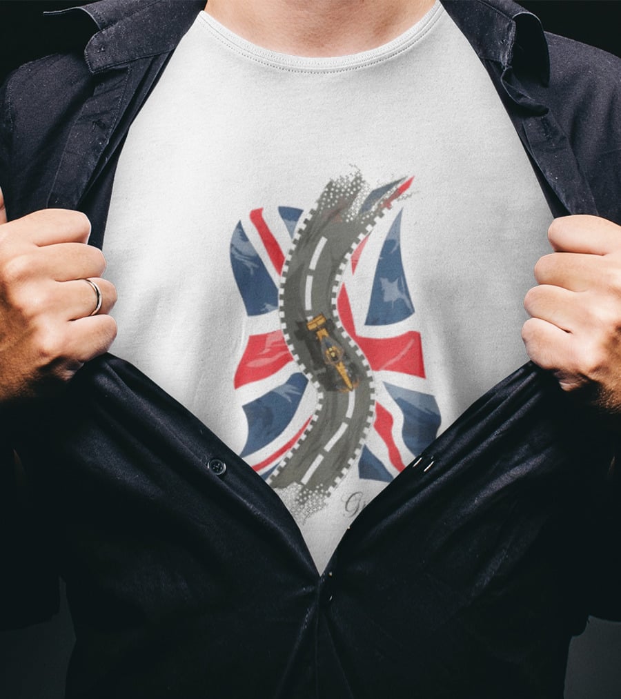 Great Britain 2026 Grand Prix Racing Car Road Union Jack T-Shirt
