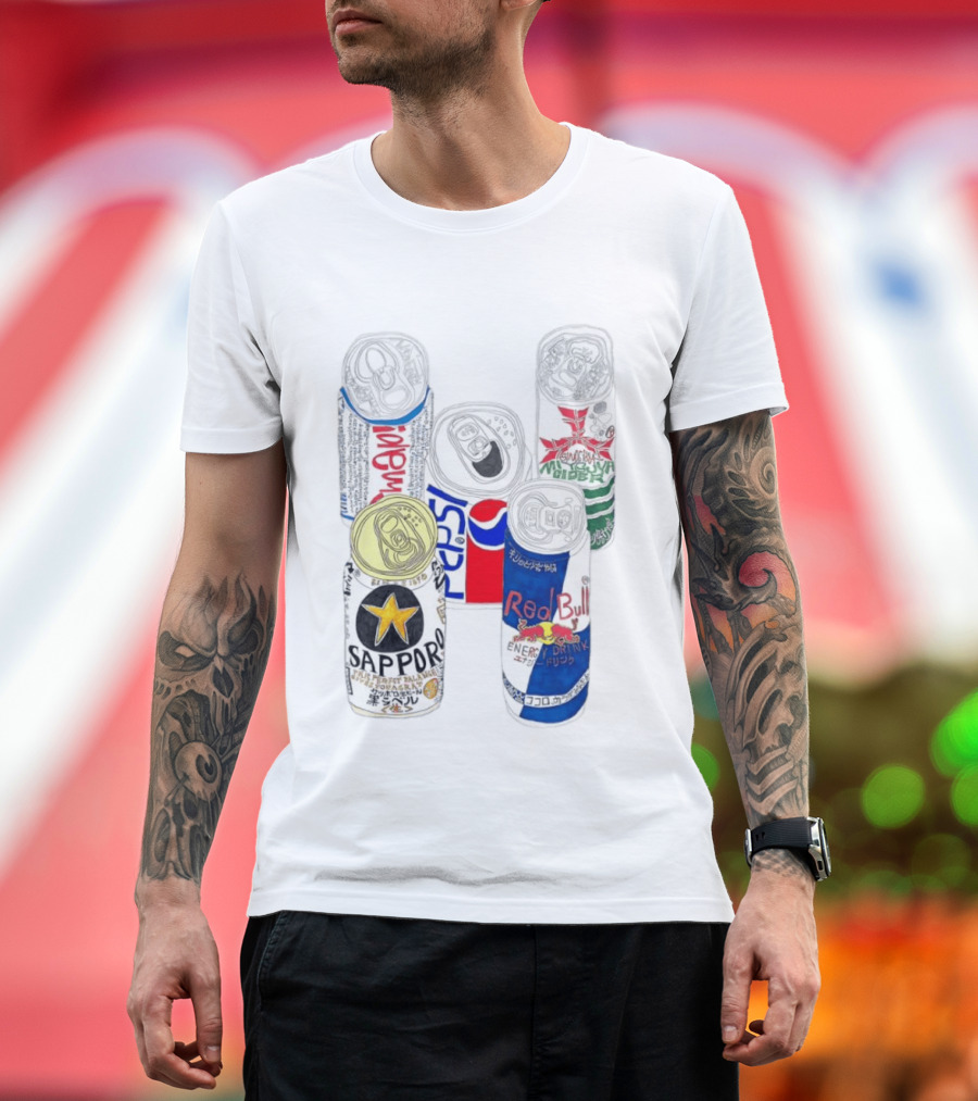 Sapporo Pepsi Mitsuya Cider Red Bull Drink Can T-Shirt