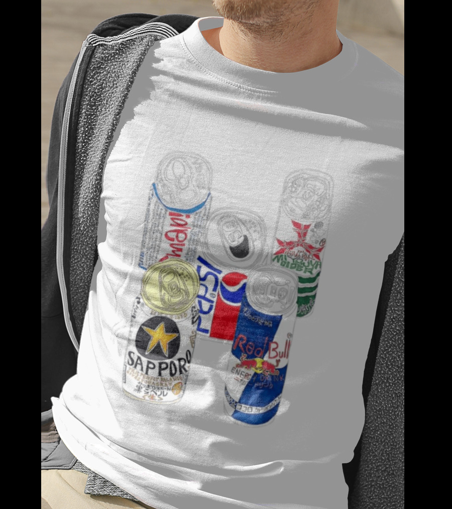 Sapporo Pepsi Mitsuya Cider Red Bull Drink Can T-Shirt