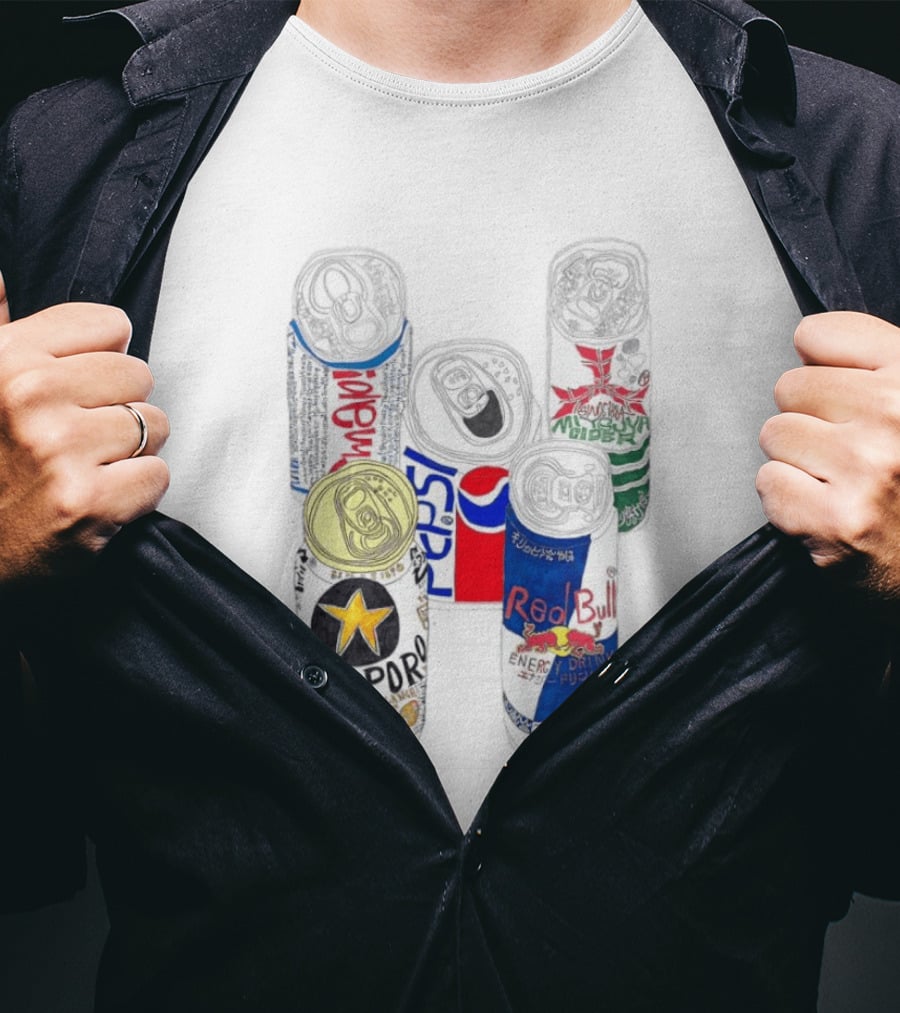 Sapporo Pepsi Mitsuya Cider Red Bull Drink Can T-Shirt